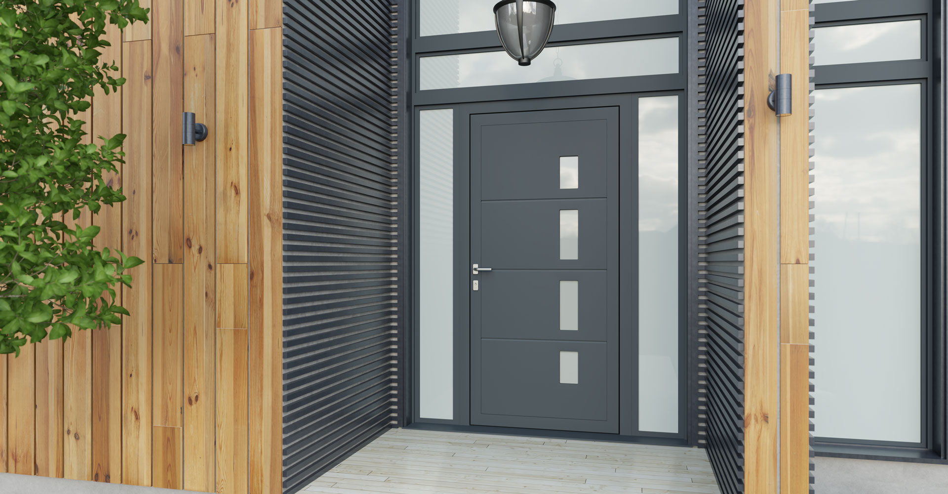 Porte d'entrée aluminium GA1 Geometric