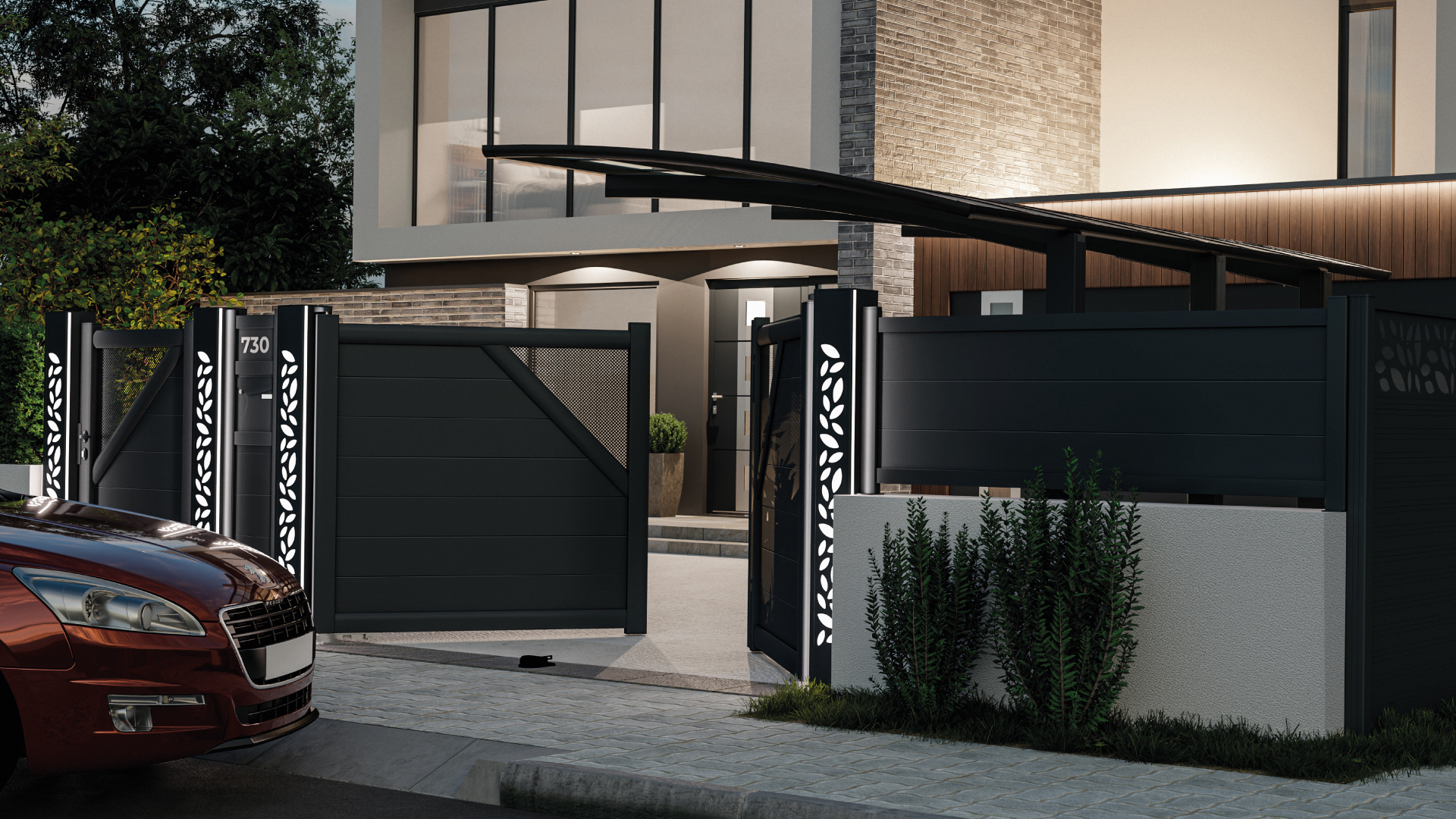 poteaux decoratifs aluminium pour portails