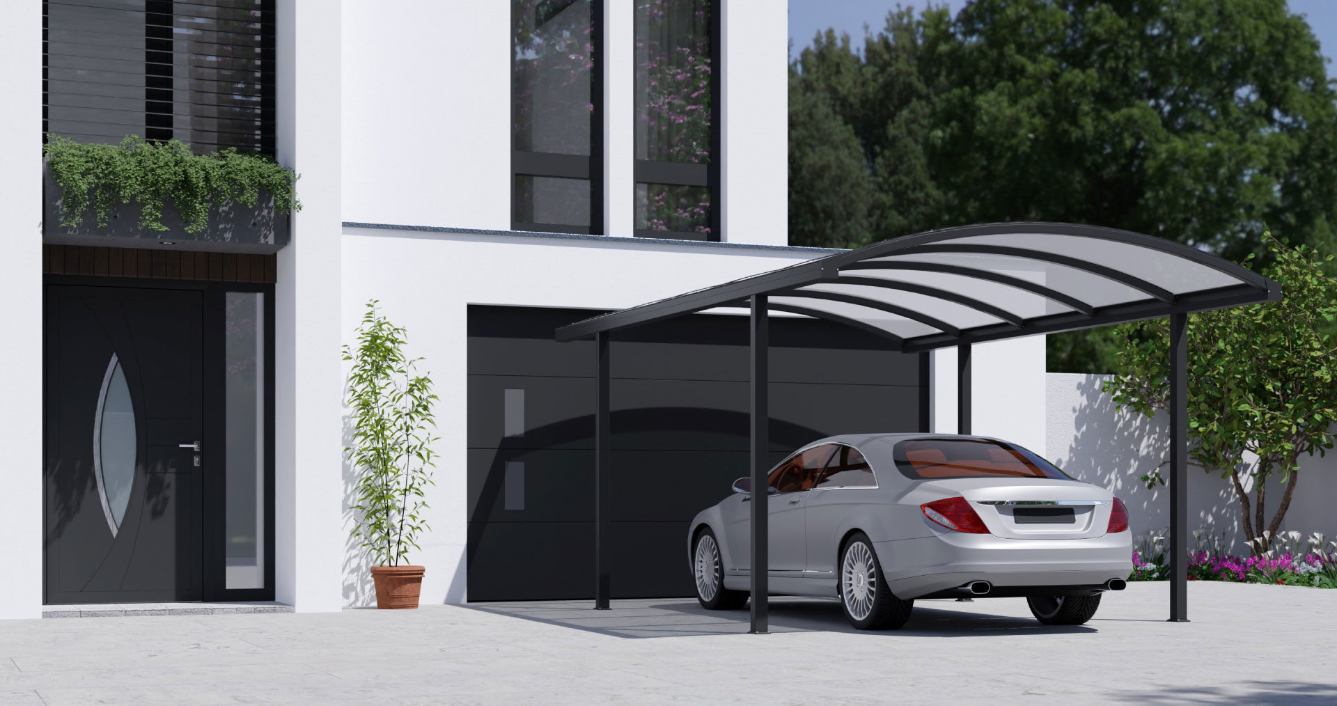 Carport aluminium polycarbonate Suncar