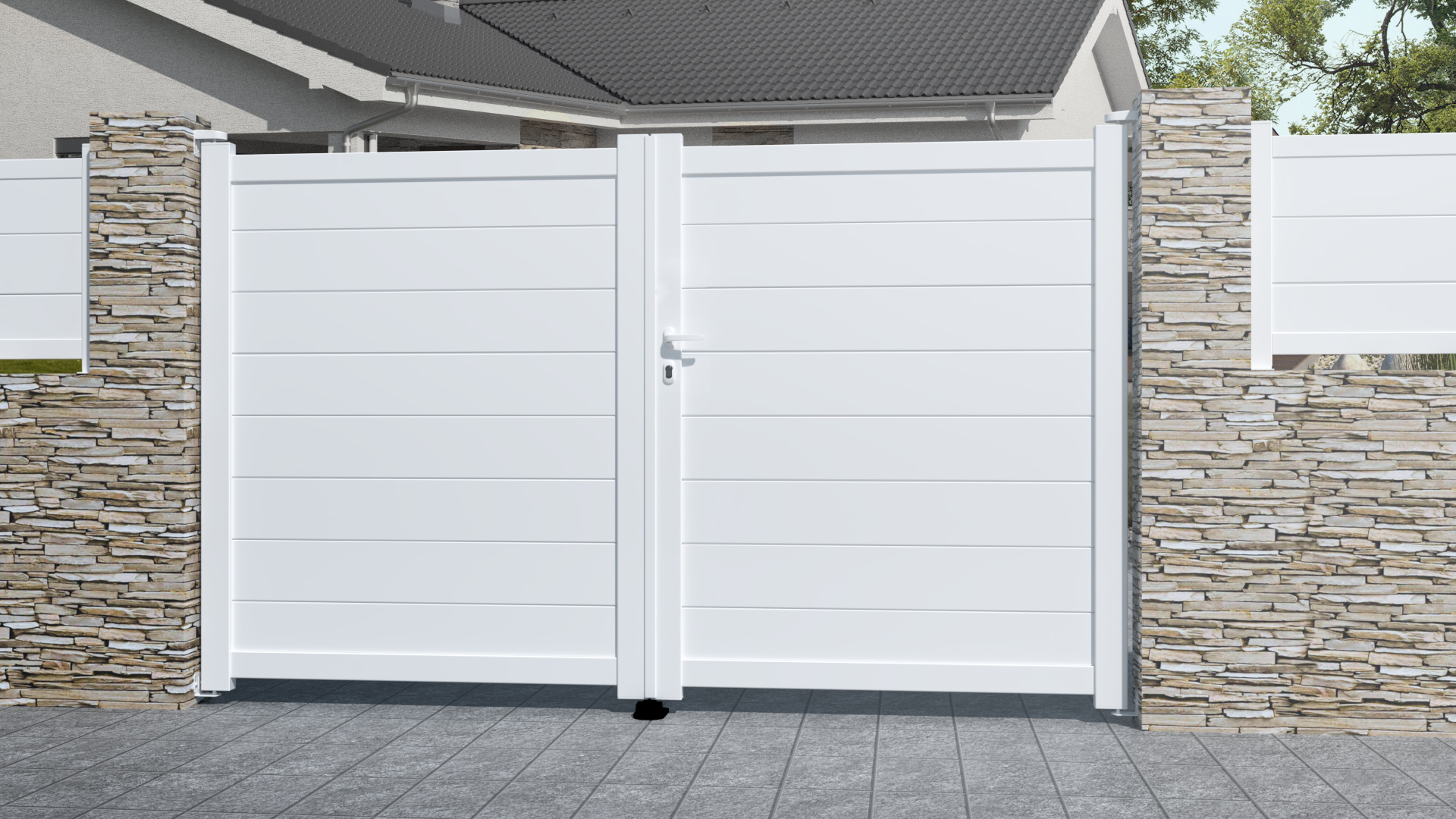 portail battant aluminium AT01