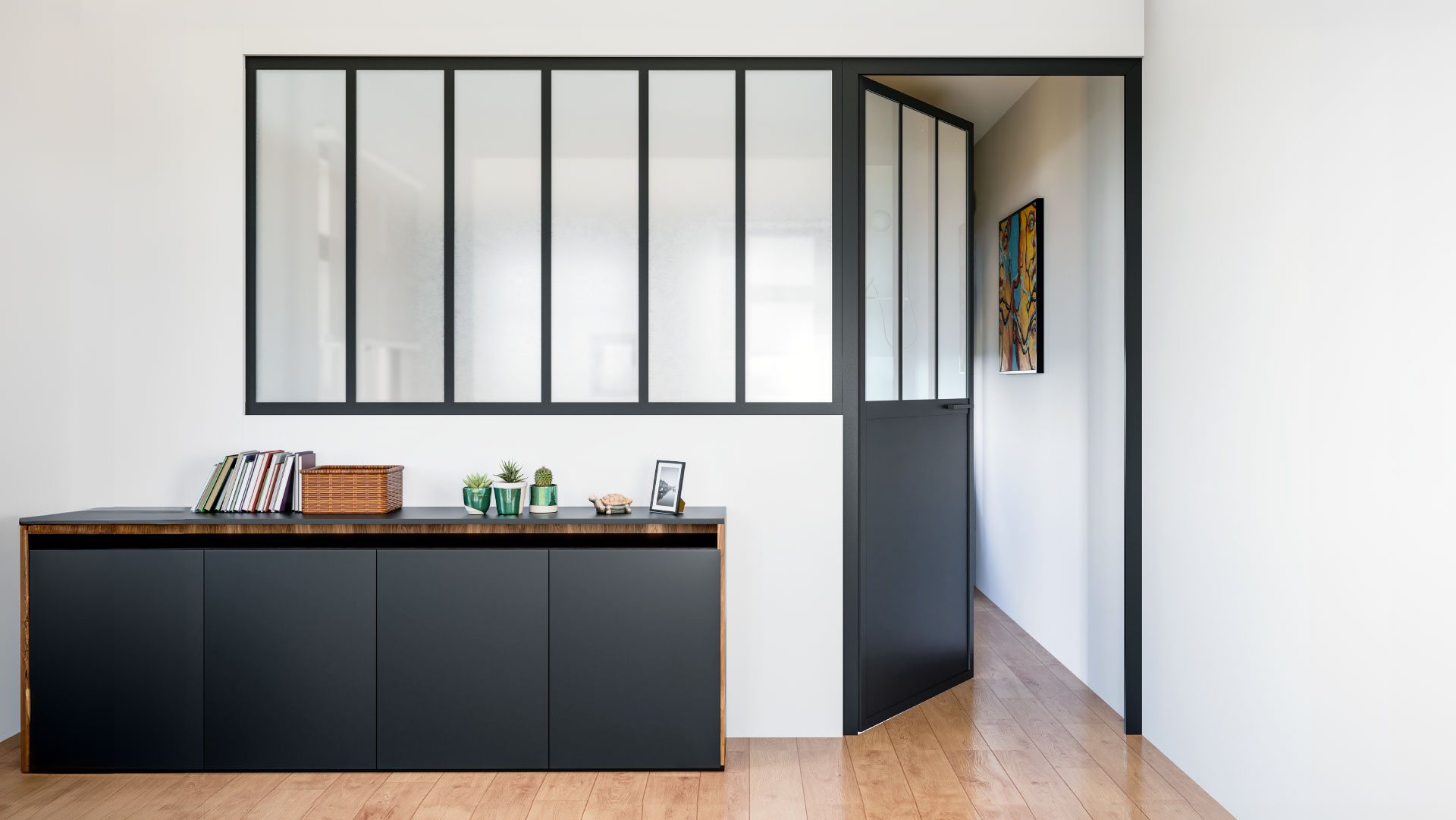 porte atelier verrieres d'interieur verre aluminium